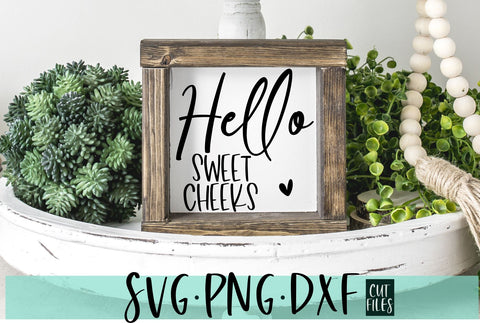 Hello Sweet Cheeks SVG | Funny Farmhouse Bathroom Design SVG RedFoxDesignsUS 
