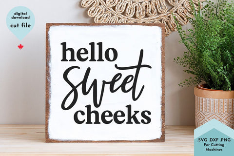 Hello Sweet Cheeks SVG Lettershapes 