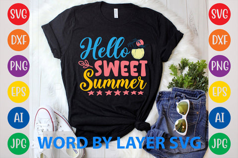 Hello Sweet Summer - 2, Summer SVG Design SVG Rafiqul20606 