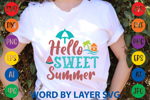 Hello Sweet Summer, Summer SVG Design SVG Rafiqul20606 