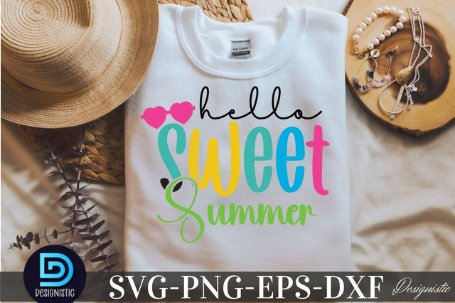 Hello sweet Summer, Summer SVG SVG DESIGNISTIC 