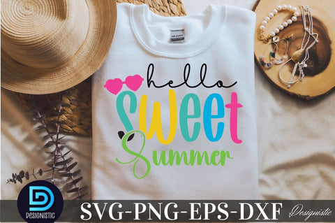 Hello sweet Summer, Summer SVG SVG DESIGNISTIC 