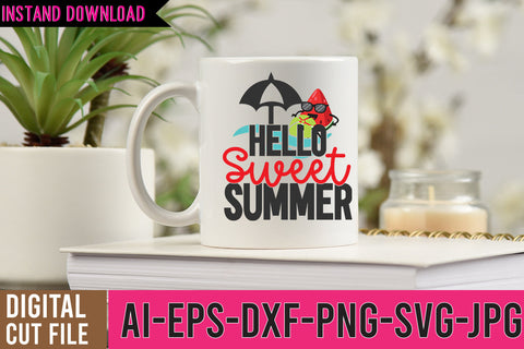 Hello Sweet Summer SVG Cut File SVG BlackCatsMedia 