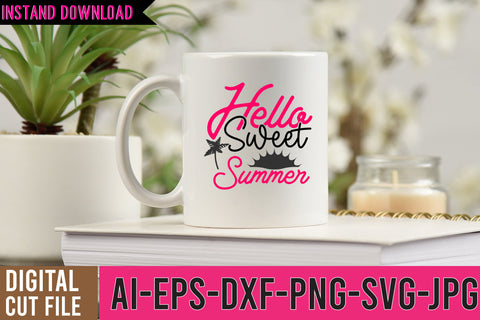 Hello Sweet Summer SVG Cut File SVG BlackCatsMedia 