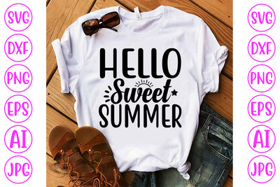 Hello Sweet Summer SVG Cut File SVG Syaman 