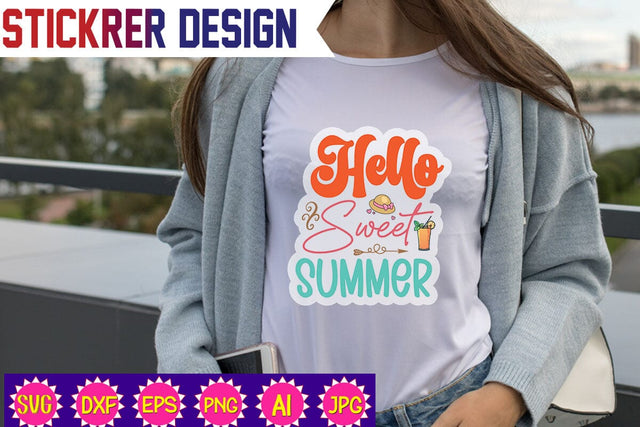 Hello Sweet Summer,Summer Sticker Svg,Funny Beach Quotes Svg, Salty Svg, Png,Dxf,Summer Quotes Svg Bundle,Summer Bundle SVG, Beach Svg SVG Newmockups 