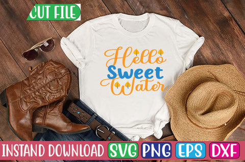 Hello Sweet Water SVG Cut File SVGs, Quotes and Sayings, Food & Drink, Holiday,On Sale, SVG Studio Innate 