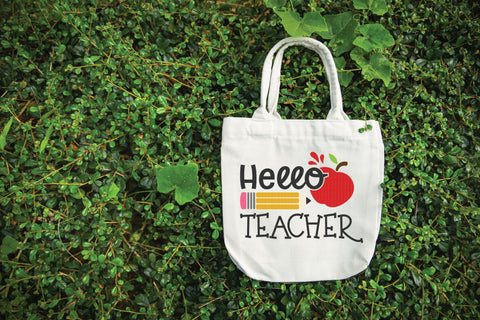 Hello Teacher - SVG, PNG, DXF, EPS SVG Elsie Loves Design 