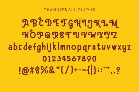 Hello Thankies - Warm Display Font Font Mozzatype 