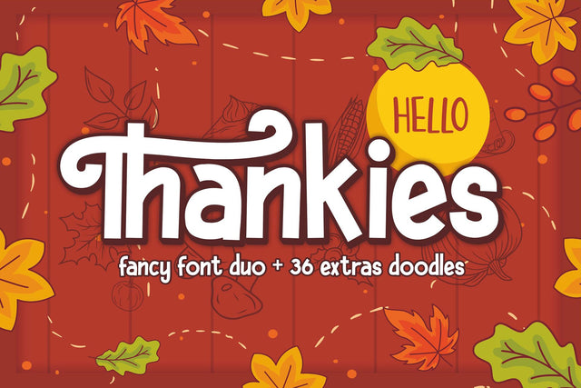 Hello Thankies - Warm Display Font Font Mozzatype 