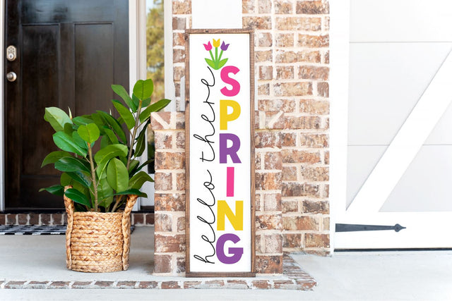 Hello There Spring Vertical Sign SVG Morgan Day Designs 