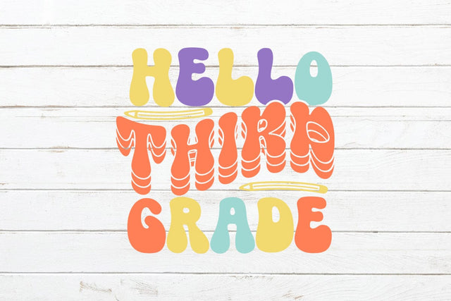 Hello Third Grade Retro SVG SVG Rafiqul20606 