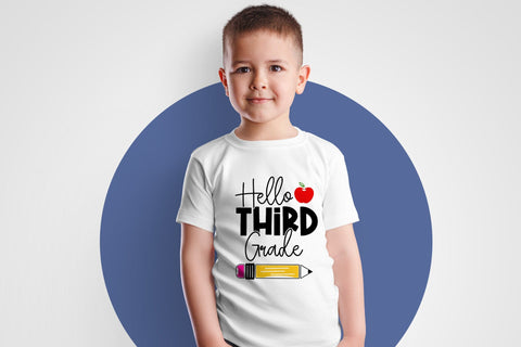 Hello Third Grade SVG | Back to School SVG SVG CraftLabSVG 