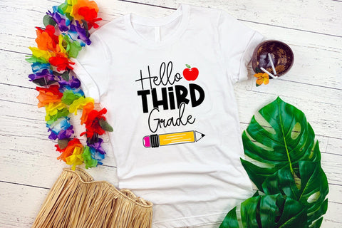 Hello Third Grade SVG | Back to School SVG SVG CraftLabSVG 