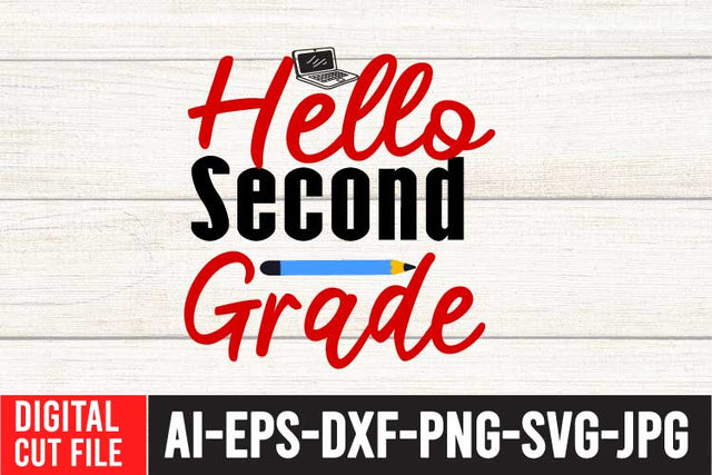 Hello Third Grade SVG Cut File SVG BlackCatsMedia 