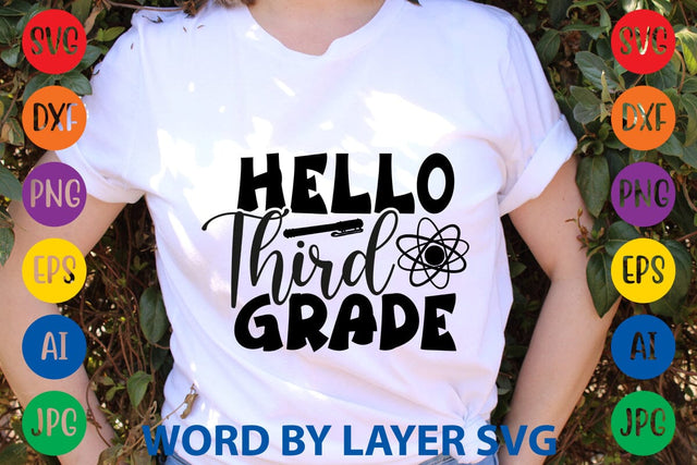 Hello Third Grade SVG Design SVG Rafiqul20606 