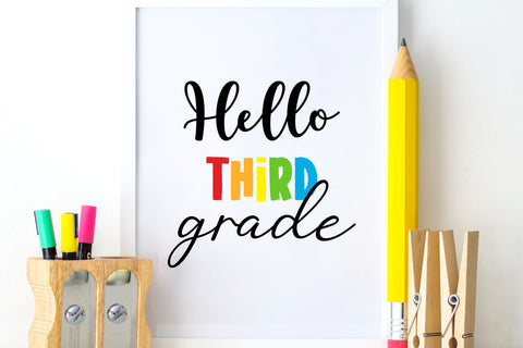 Hello Third Grade SVG Sublimatiz Designs 
