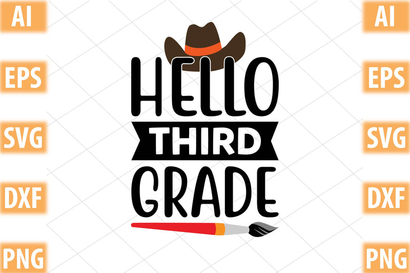 hello third grade SVG SVGista 