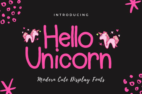 Hello Unicorn Font Masyafi Studio 