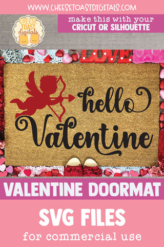 Hello Valentine Quote | Valentine's Day Doormat SVG SVG Cheese Toast Digitals 