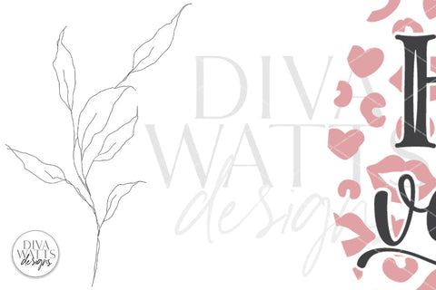 Hello Valentine SVG | Leopard Print Design SVG Diva Watts Designs 