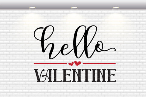 Hello Valentine - SVG, PNG, DXF, EPS SVG Elsie Loves Design 