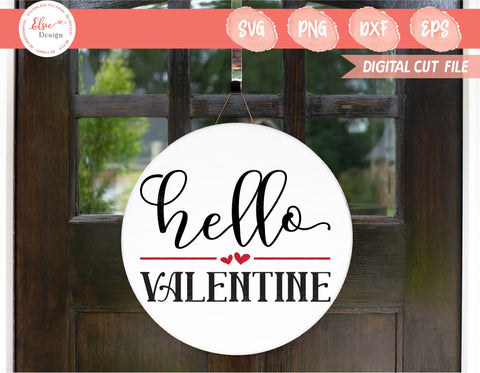 Hello Valentine - SVG, PNG, DXF, EPS SVG Elsie Loves Design 