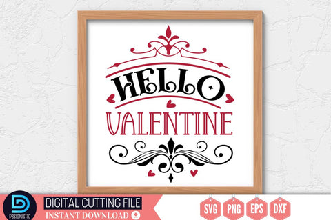 Hello valentine SVG SVG DESIGNISTIC 