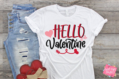 Hello Valentine Svg, Valentine's Day Tshirt, Romantic Svg, Love Svg SVG Craft Pixel Perfect 