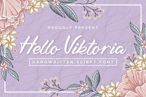 Hello Viktoria - Handwritten Script Font Font Alpaprana Studio 