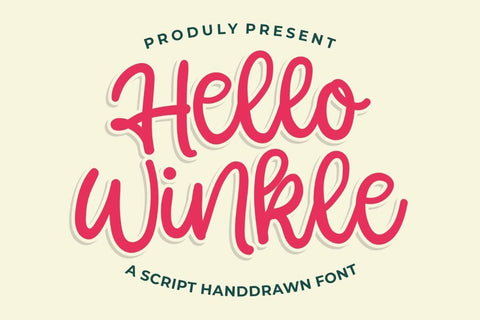 Hello Winkle Font Good Java 