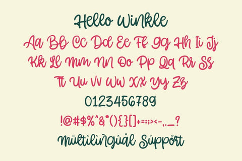 Hello Winkle Font Good Java 