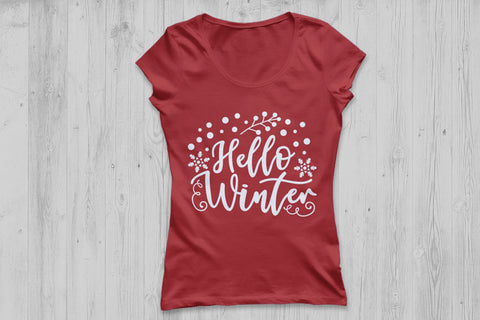 Hello Winter| Christmas SVG Cutting Files. SVG CosmosFineArt 