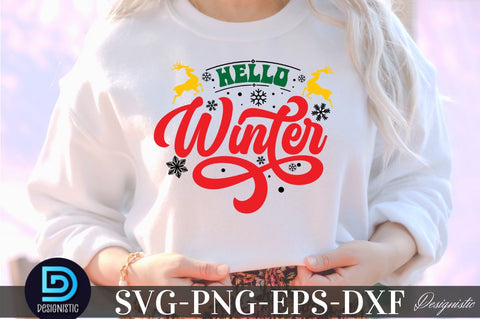 Hello Winter, Christmas SVG SVG DESIGNISTIC 