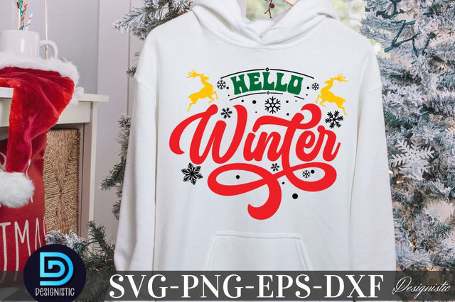Hello Winter, Christmas SVG SVG DESIGNISTIC 