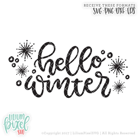 Hello Winter - Snowflakes SVG Lilium Pixel SVG 