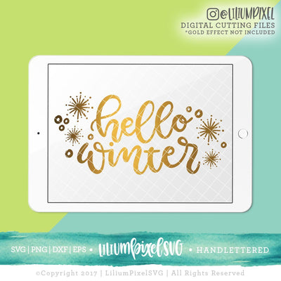 Hello Winter - Snowflakes SVG Lilium Pixel SVG 