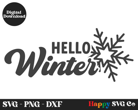 Hello Winter SVG Cut File SVG The Happy SVG Co 