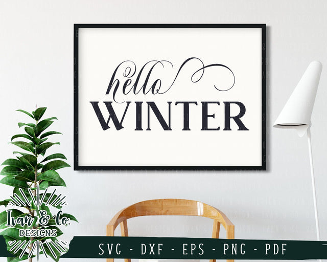 Hello Winter SVG Files | Farmhosue | Holidays | Winter SVG (750950581) SVG Ivan & Co. Designs 