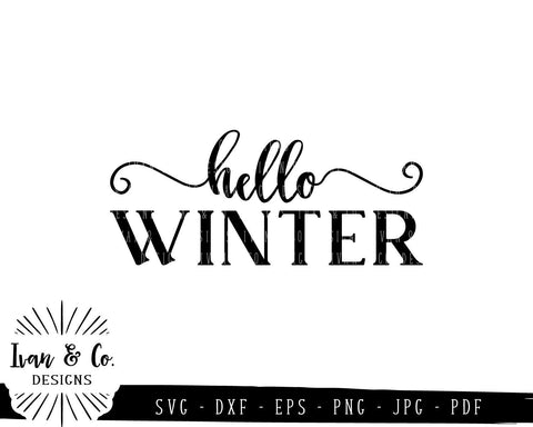 Hello Winter SVG Files | Holidays | Family | Farmhouse | Winter SVG (772351696) SVG Ivan & Co. Designs 