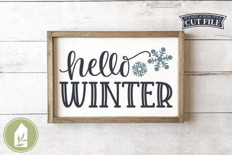 Hello Winter SVG | Front Door SVG | Snowflake SVG SVG LilleJuniper 