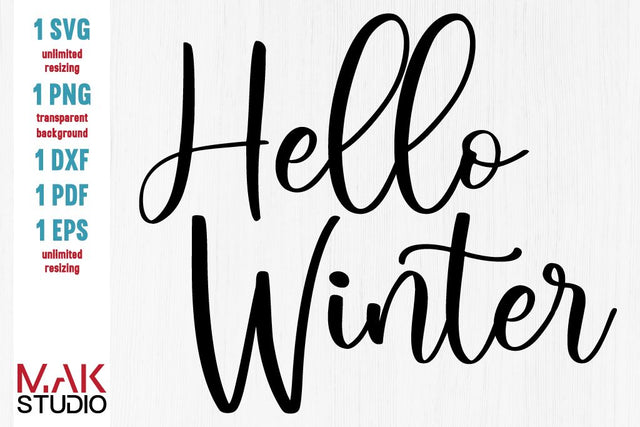 Hello winter svg, Hello winter svg file, Hello winter cut file, Welcome winter svg SVG MAKStudion 
