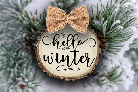 Hello Winter SVG I Christmas Door Sign SVG I Christmas SVG SVG Happy Printables Club 
