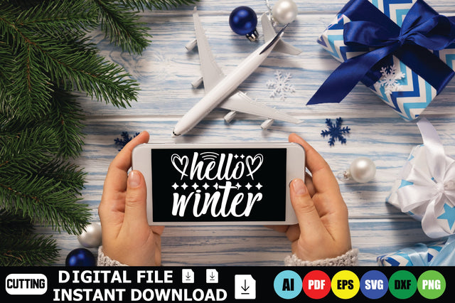 Hello Winter SVG Shahin alam 