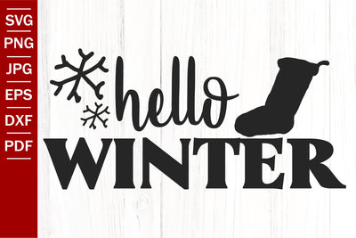 Hello Winter SVG | Winter SVG | Christmas SVG SVG SeventhHeavenStudios 