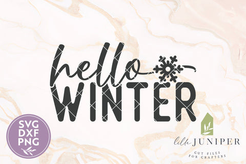 Hello Winter SVG, Winter Sweatshirt SVG SVG LilleJuniper 