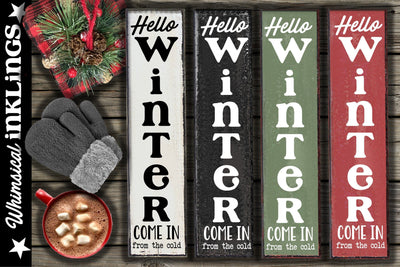 Hello Winter-Vertical SVG SVG Whimsical Inklings 