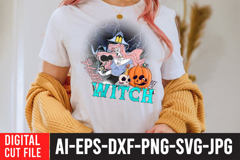 Hello Witch Sublimation Design Sublimation BlackCatsMedia 