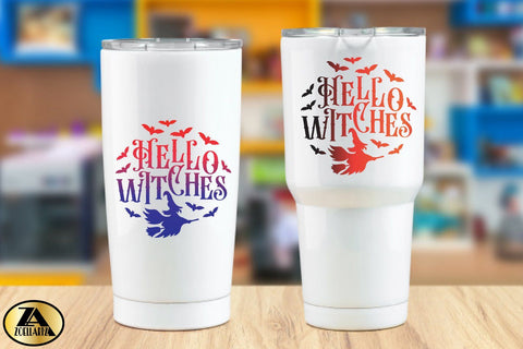 Hello Witches SVG Halloween Round Sign SVG Spooky SVG SVG zoellartz 