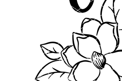 Hello with Magnolias - Vertical Porch SVG SVG So Fontsy Design Shop 